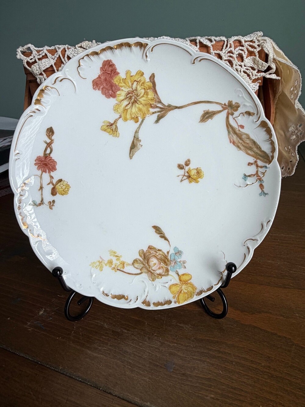 #15 antique hand-painted Haviland Limoges porcelain plate